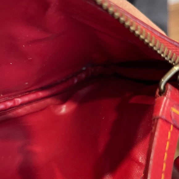 Dooney & Bourke Red and Blue Logo Wristlet - Picture 9 of 9